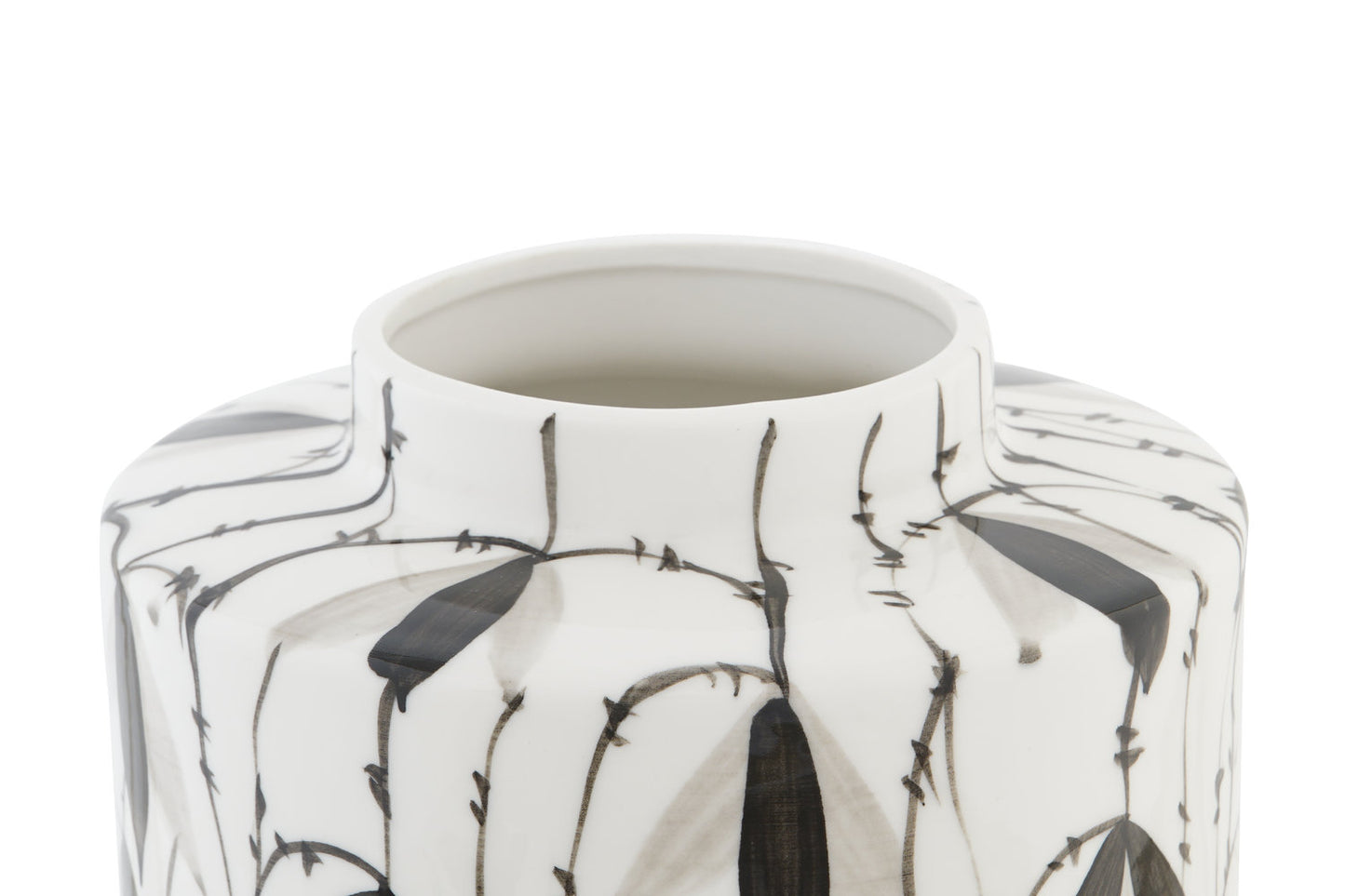 TIBOR PORCELANA 17X17X16 HOJAS BLANCO