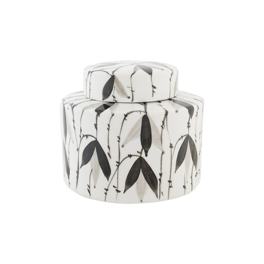 TIBOR PORCELANA 17X17X16 HOJAS BLANCO