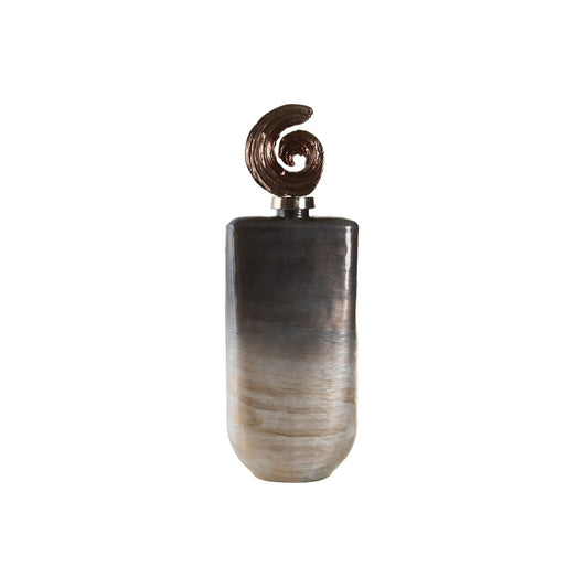 JARRON CRISTAL ALUMINIO 19X12X55 MULTICOLOR