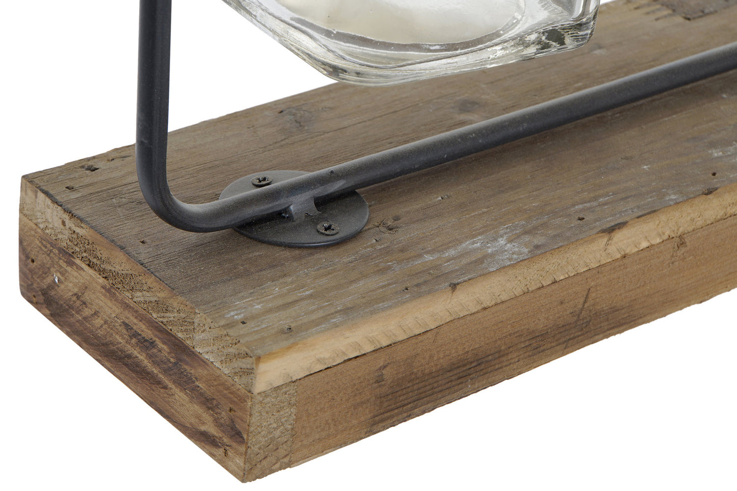 JARRON SET 3 CRISTAL METAL 49X11X27 NEGRO