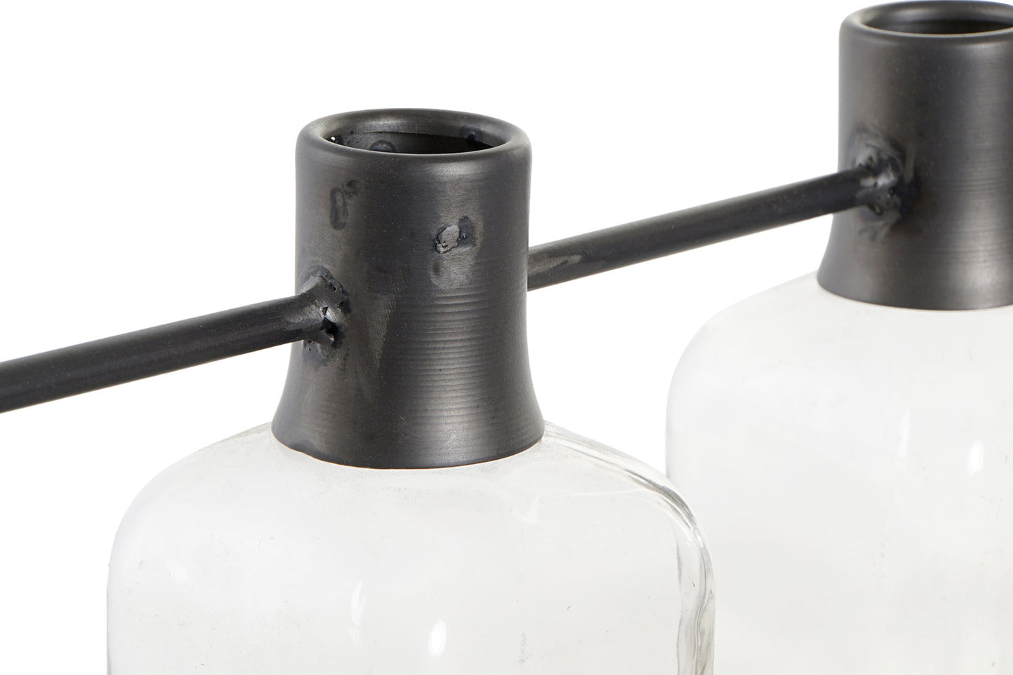 JARRON SET 3 CRISTAL METAL 49X11X27 NEGRO