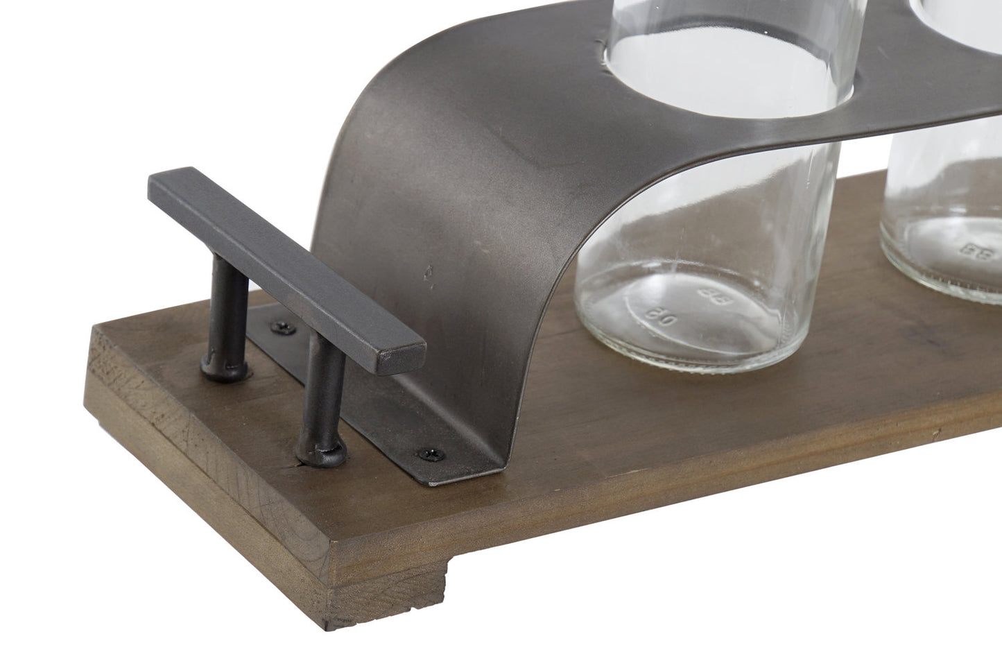 JARRON SET 3 CRISTAL METAL 45X11X22 NEGRO