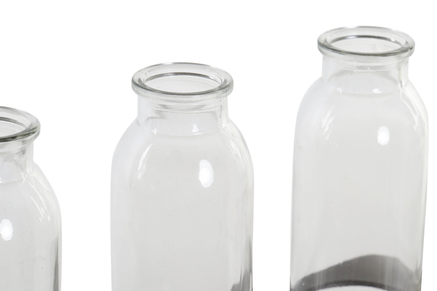 JARRON SET 3 CRISTAL METAL 45X11X22 NEGRO