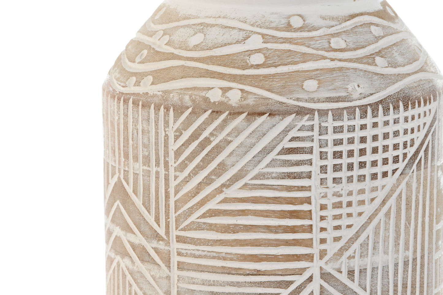 JARRON MANGO 15X15X38 NATURAL BLANCO