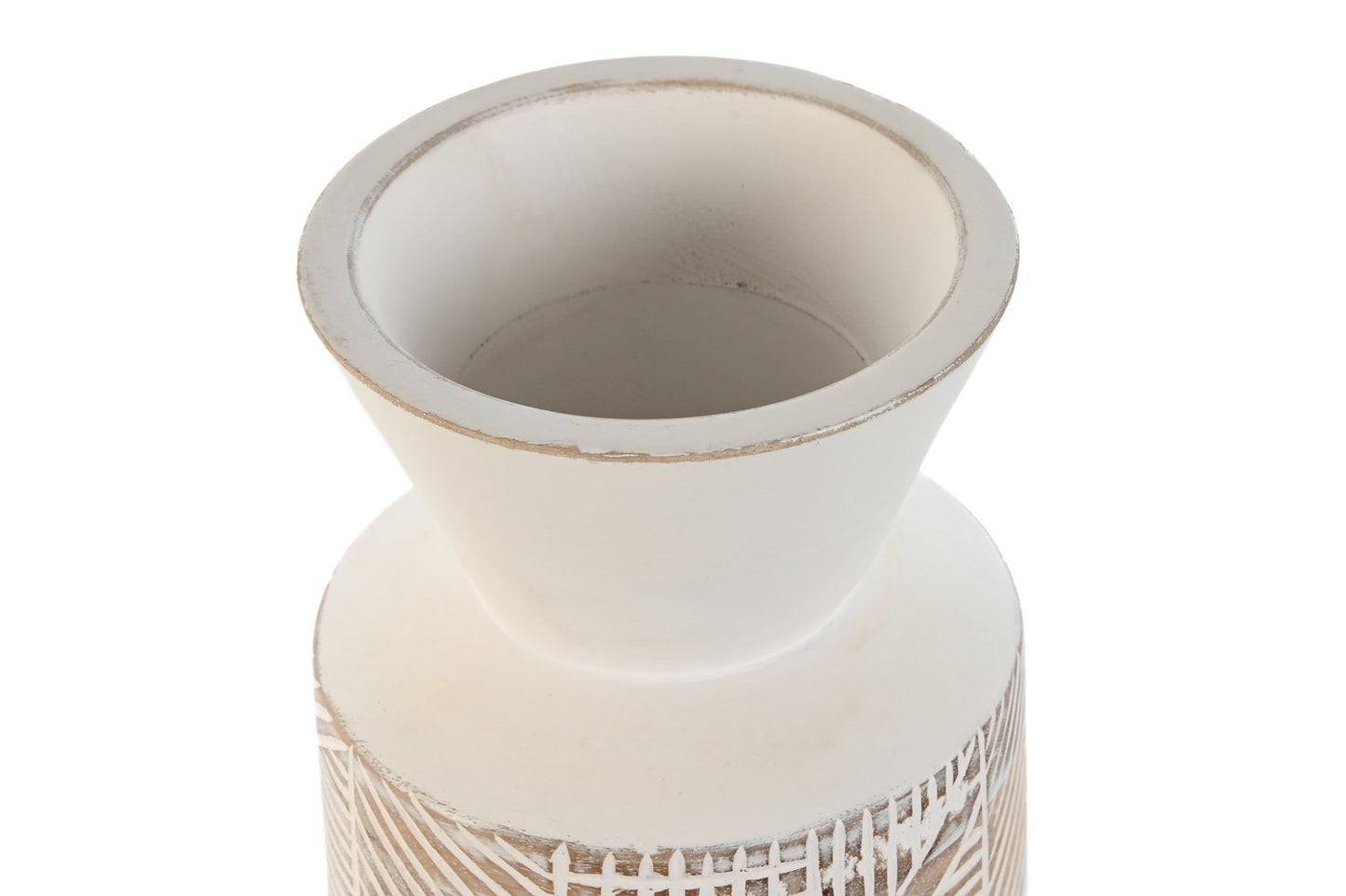 JARRON MANGO 15X15X22:5 NATURAL BLANCO