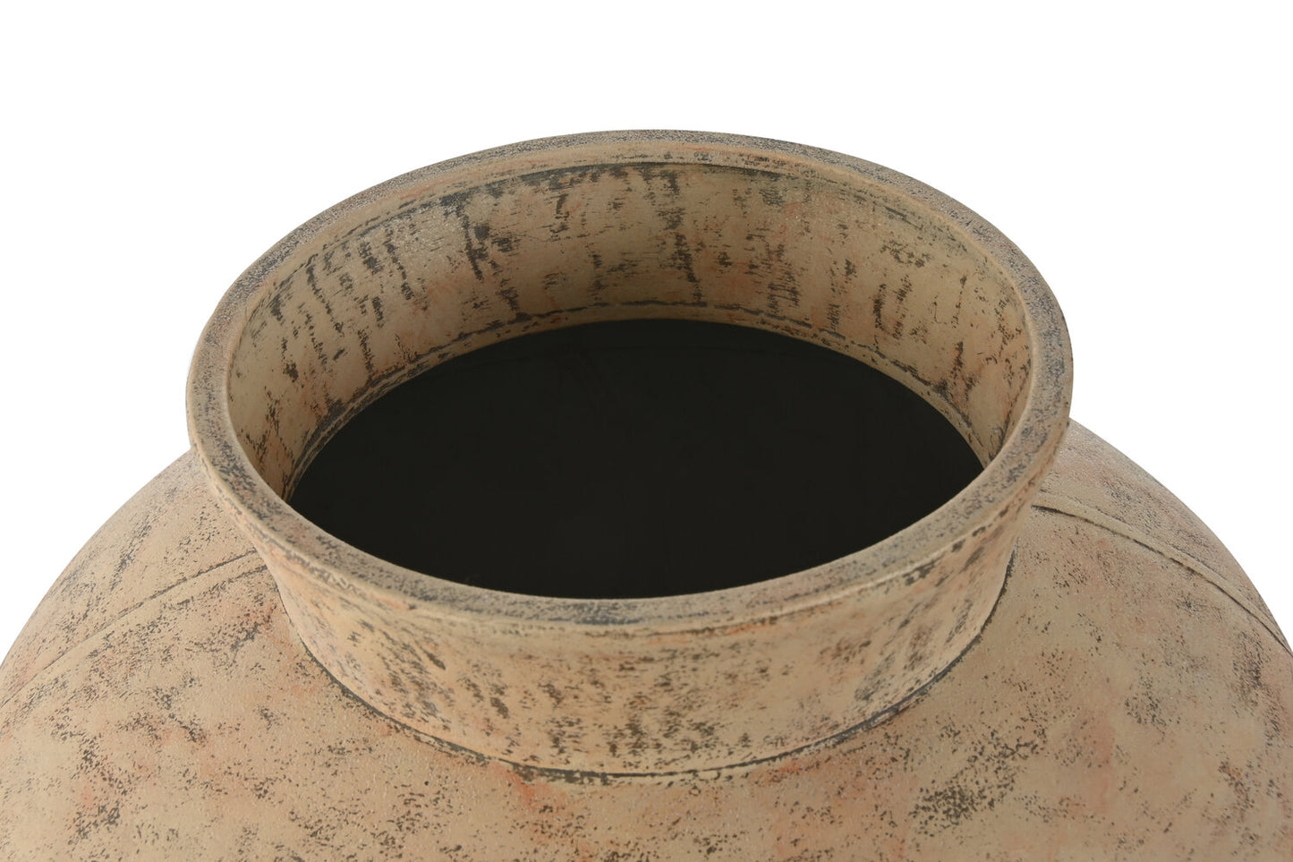 JARRON METAL 33X33X38 CREMA