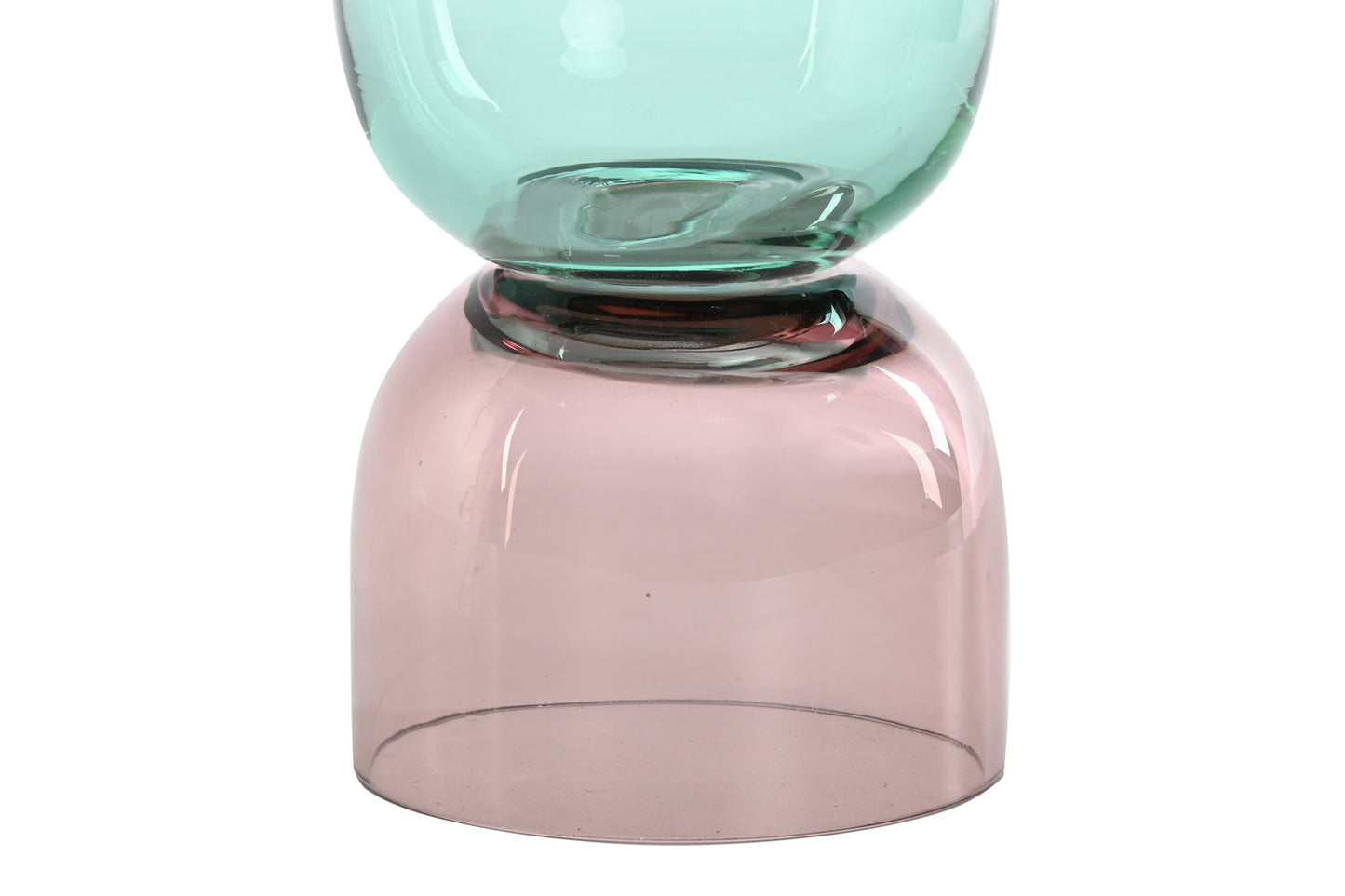 JARRON CRISTAL 10X10X21 BICOLOR