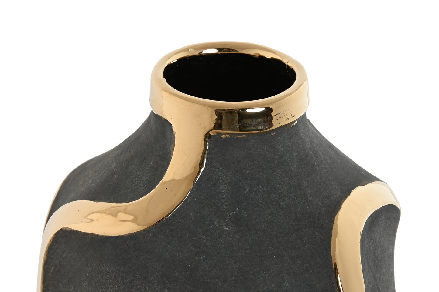 JARRON GRES 19X19X45 ABSTRACTO RUGOSO GRIS