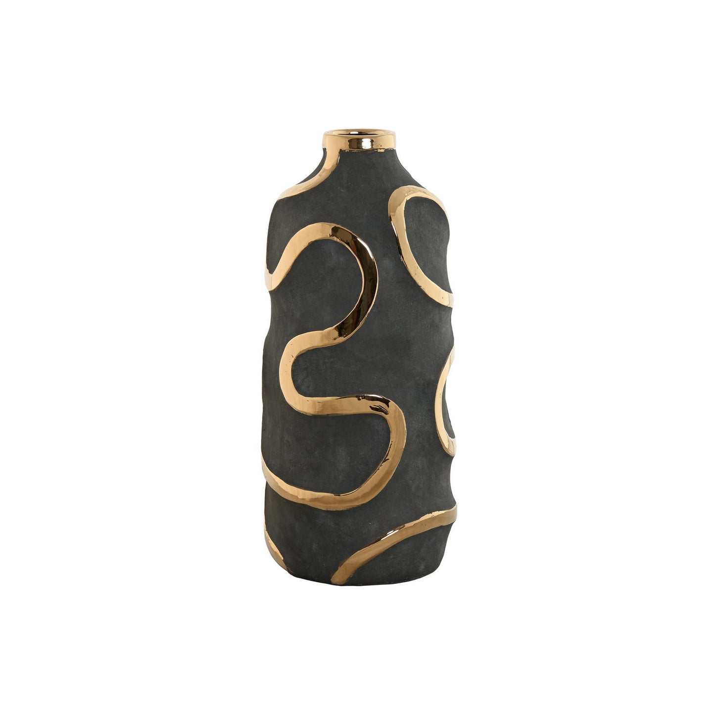 JARRON GRES 19X19X45 ABSTRACTO RUGOSO GRIS