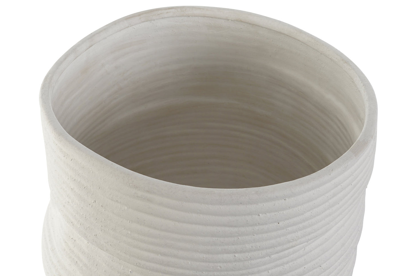 JARRON CERAMICA 27X27X37 BLANCO