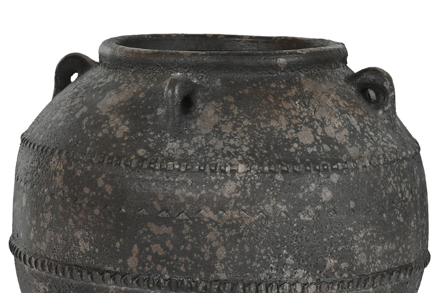 ANFORA CERAMICA 45X45X40 ENVEJECIDO MARRON