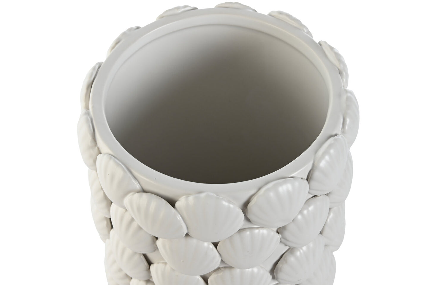 JARRON GRES 15:5X15:5X33:5 CONCHAS BLANCO