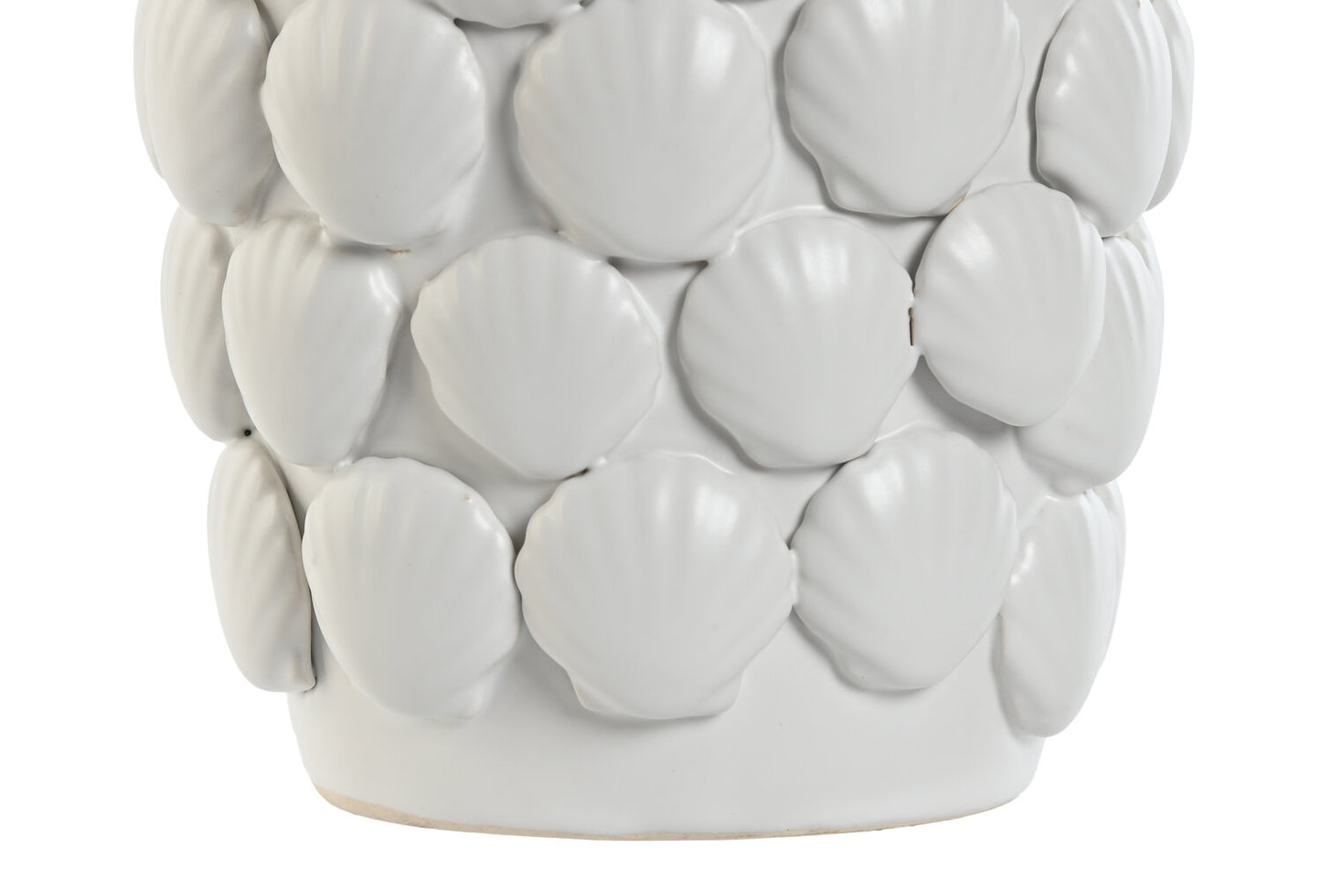 JARRON GRES 16:5X16:5X38:5 CONCHAS BLANCO