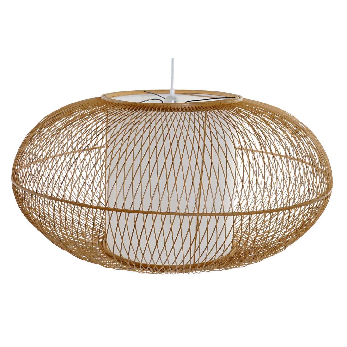LAMPARA TECHO BAMBU 83X83X40 NATURAL