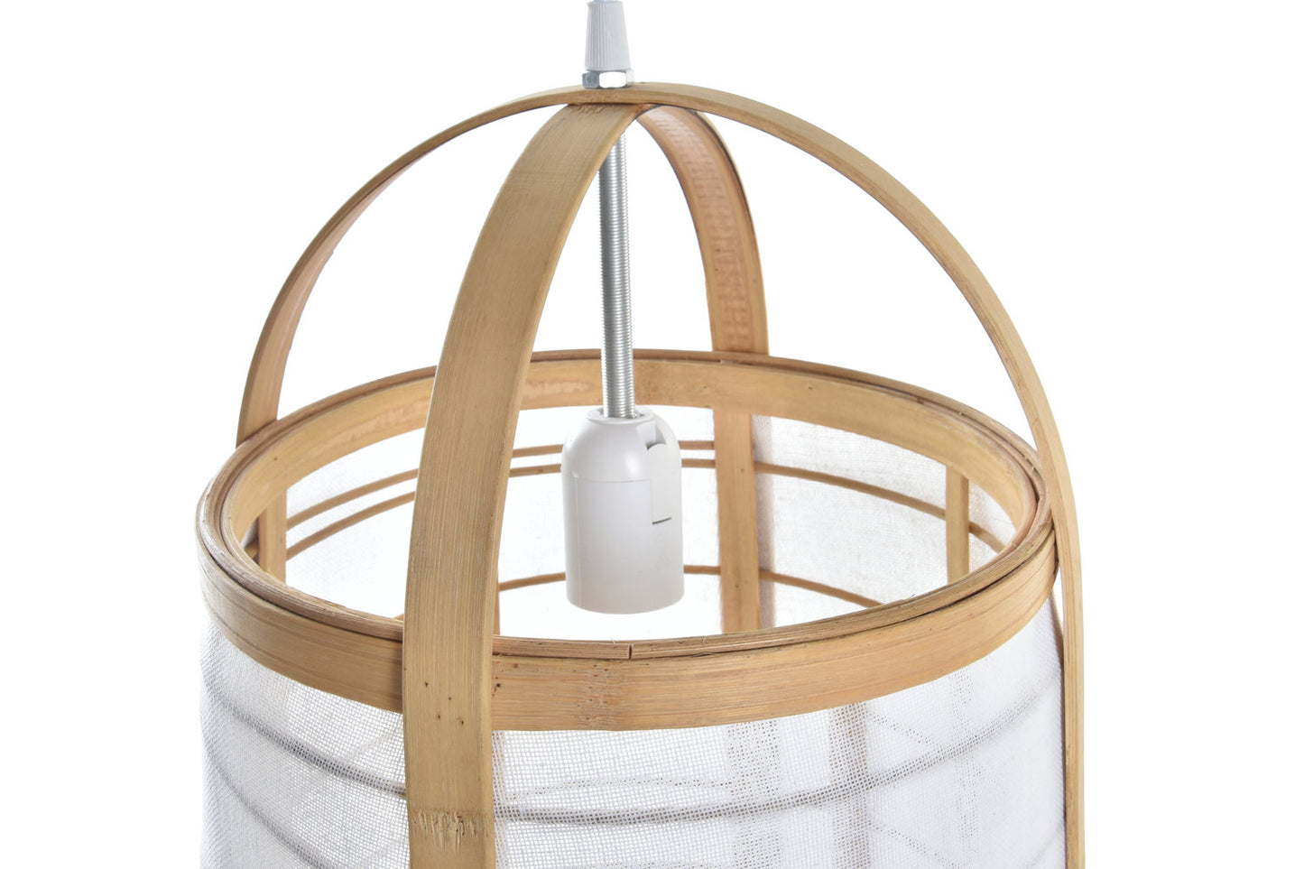 LAMPARA TECHO BAMBU LINO 32X32X45:5 BLANCO