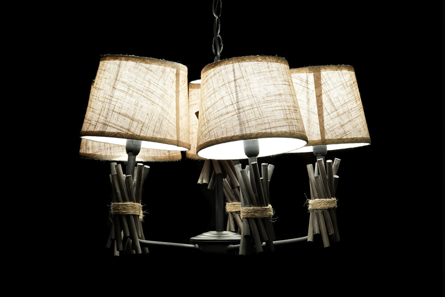 LAMPARA TECHO METAL POLIESTER 55X55X100 GRIS