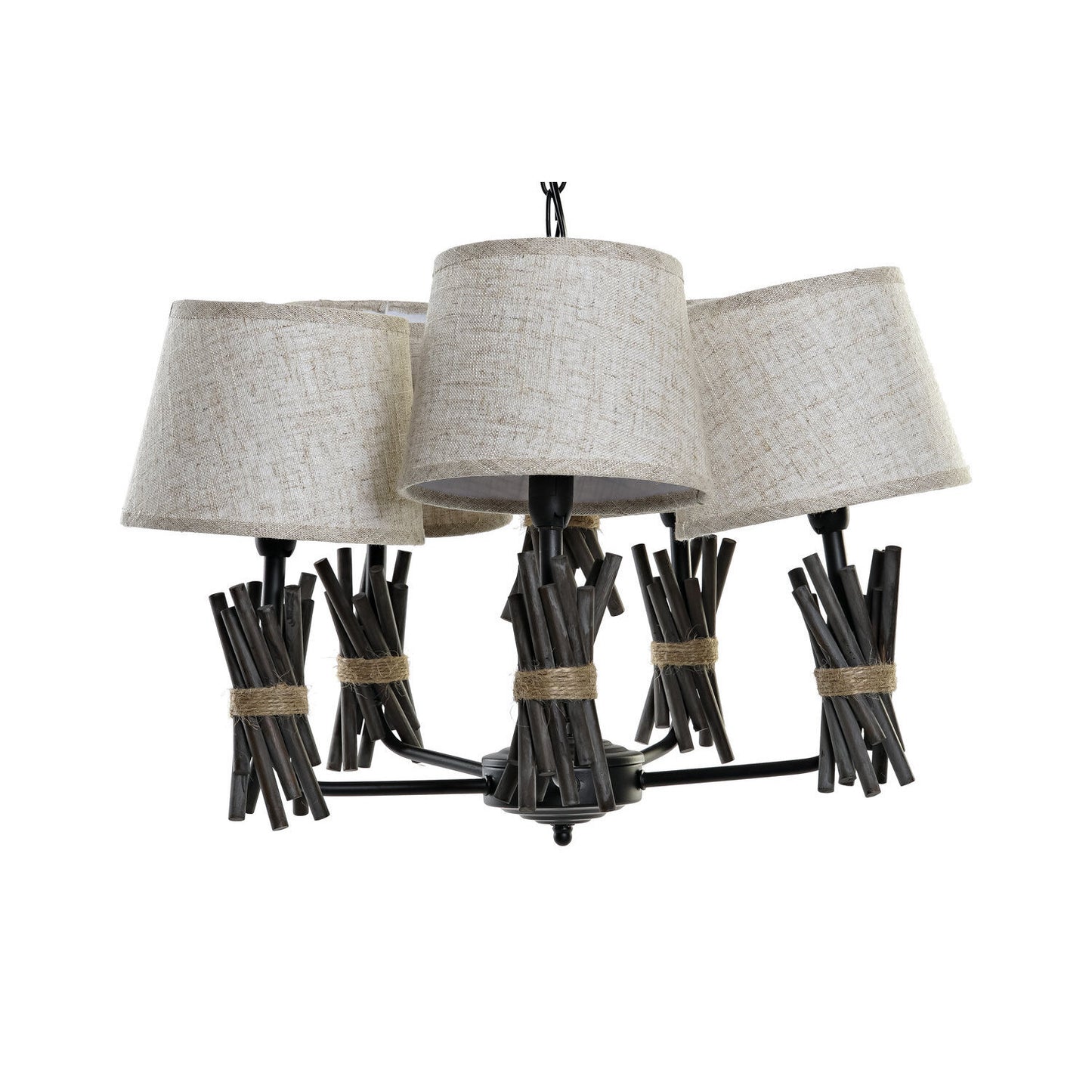 LAMPARA TECHO METAL POLIESTER 55X55X100 GRIS