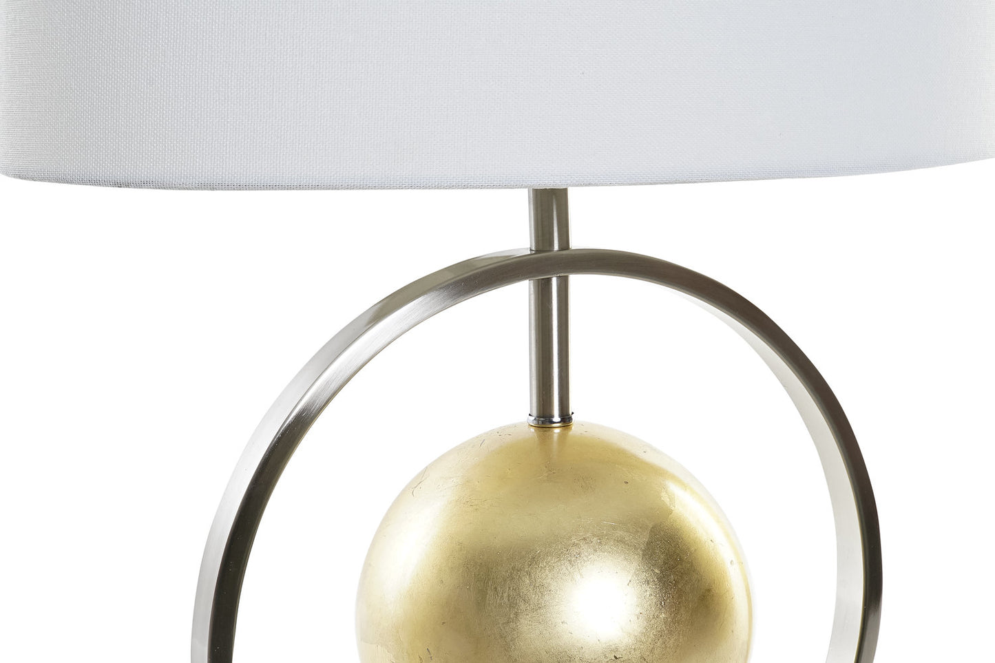 LAMPARA SOBREMESA METAL POLIESTER 40X22X64 BOLA