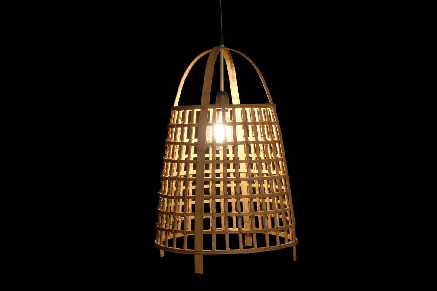 LAMPARA TECHO RATAN 42X42X63 NATURAL