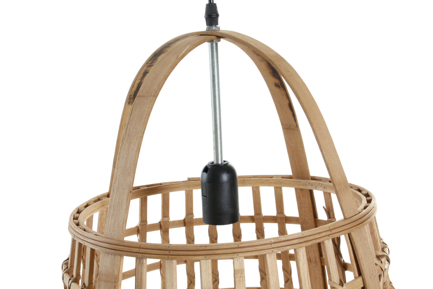 LAMPARA TECHO RATAN 42X42X63 NATURAL