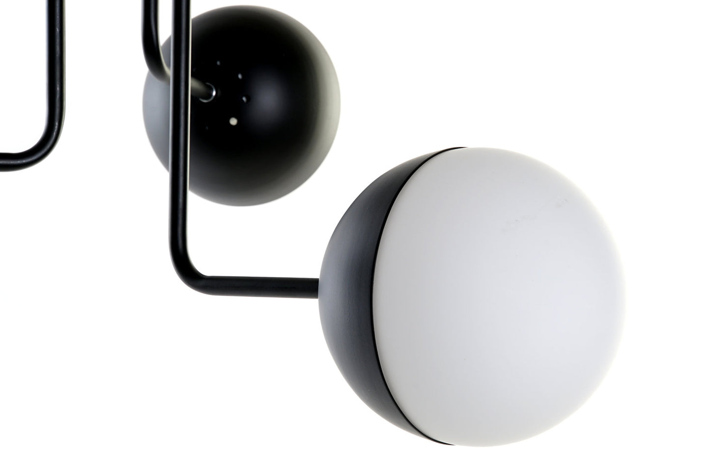 LAMPARA TECHO METAL CRISTAL 61X58X46 BOLAS NEGRO