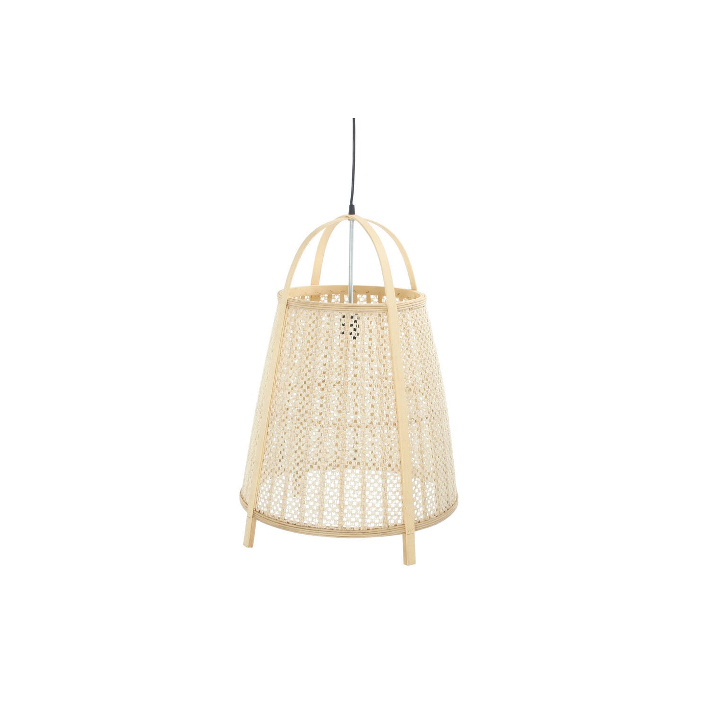 LAMPARA TECHO BAMBU LINO 47X47X64 NATURAL CREMA