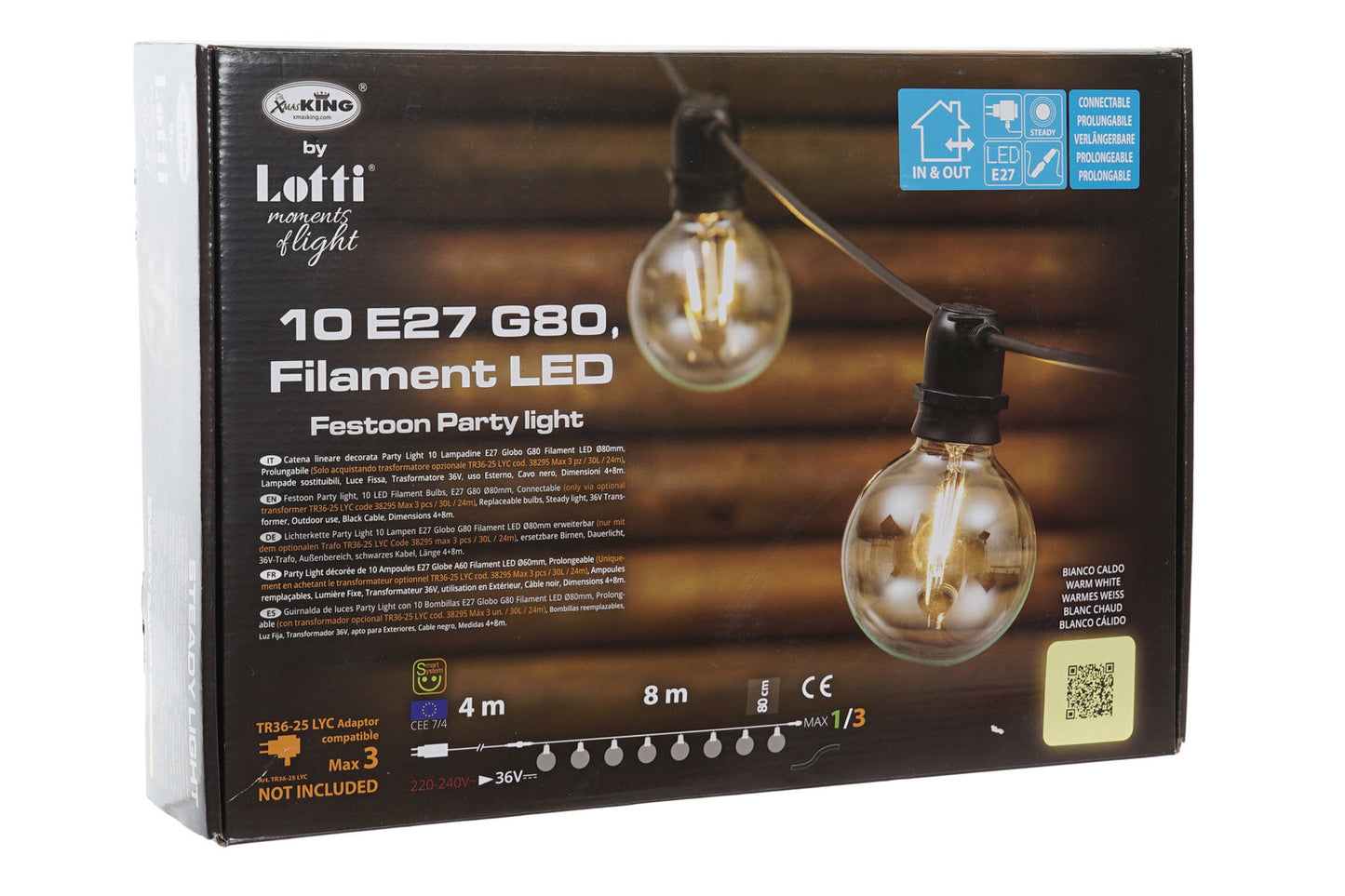 GUIRNALDA CRISTAL 850X7:5X13 10LEDS DOBLE FILAMENT