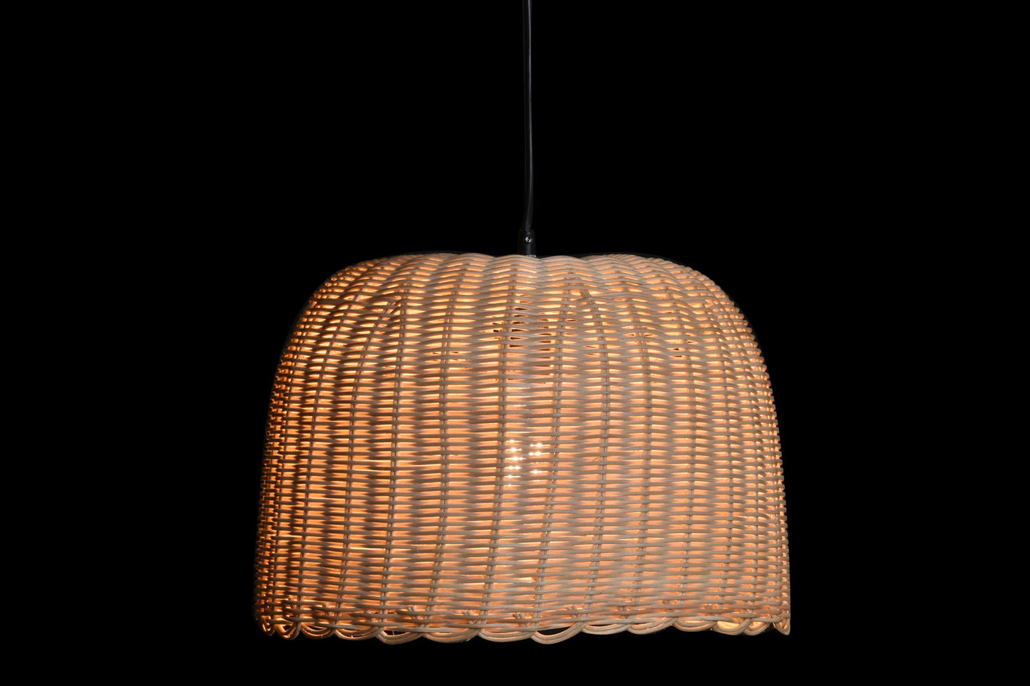 LAMPARA TECHO RATAN 39X39X30 NATURAL