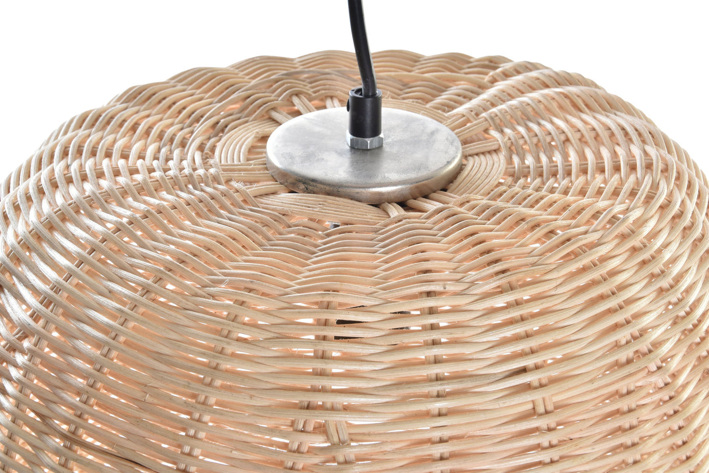 LAMPARA TECHO RATAN 39X39X30 NATURAL