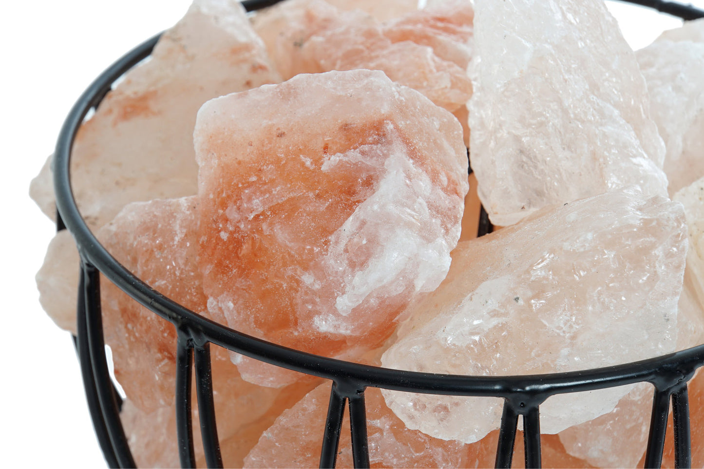 LAMPARA SOBREMESA SAL METAL 23X23X17 CESTA NATURAL