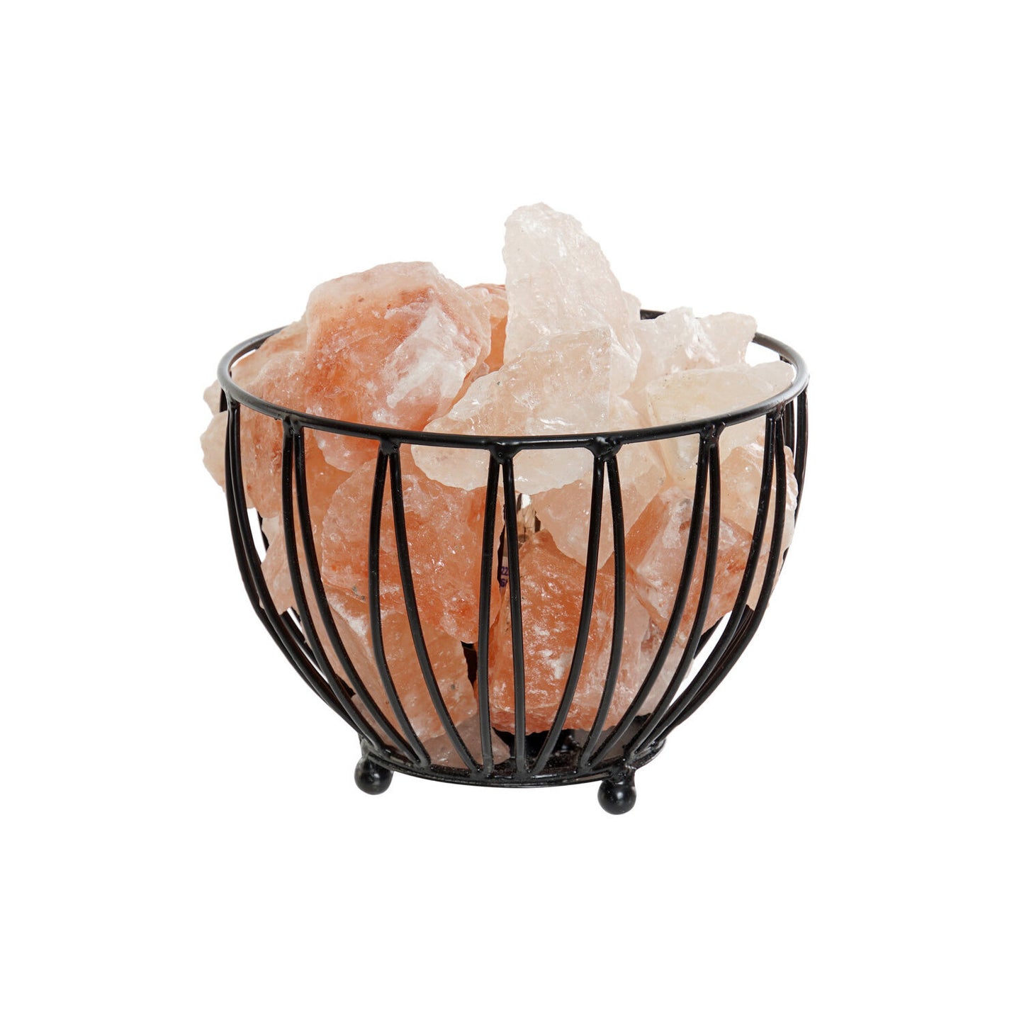 LAMPARA SOBREMESA SAL METAL 23X23X17 CESTA NATURAL