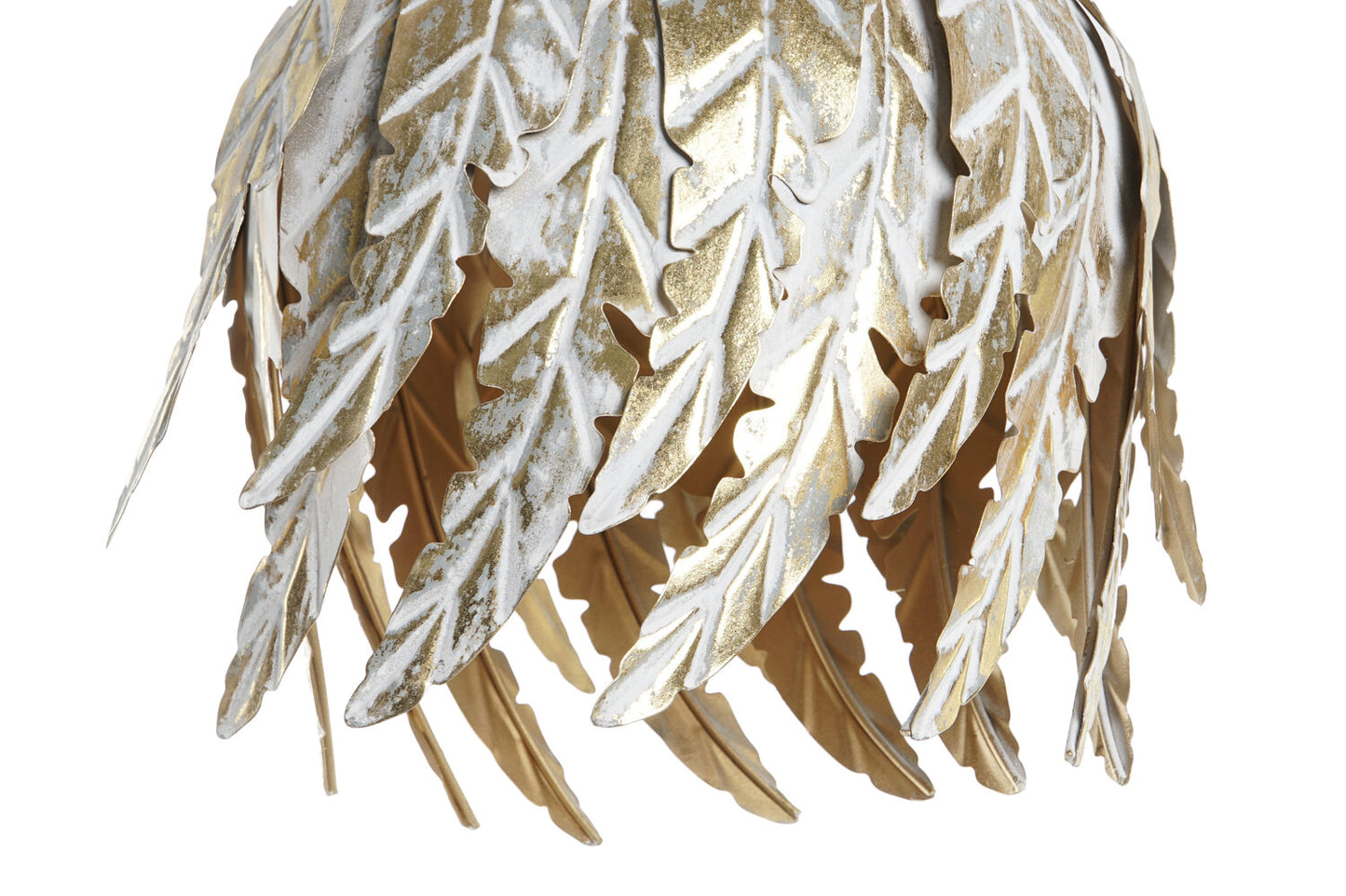 LAMPARA TECHO METAL 33X33X40 HOJAS DECAPE GRIS