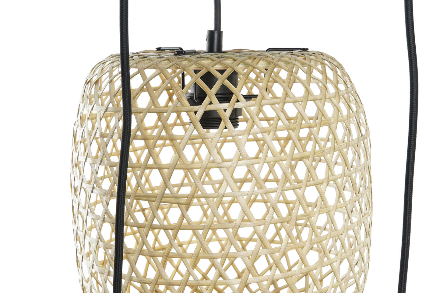 LAMPARA TECHO BAMBU 43X43X100 MARRON