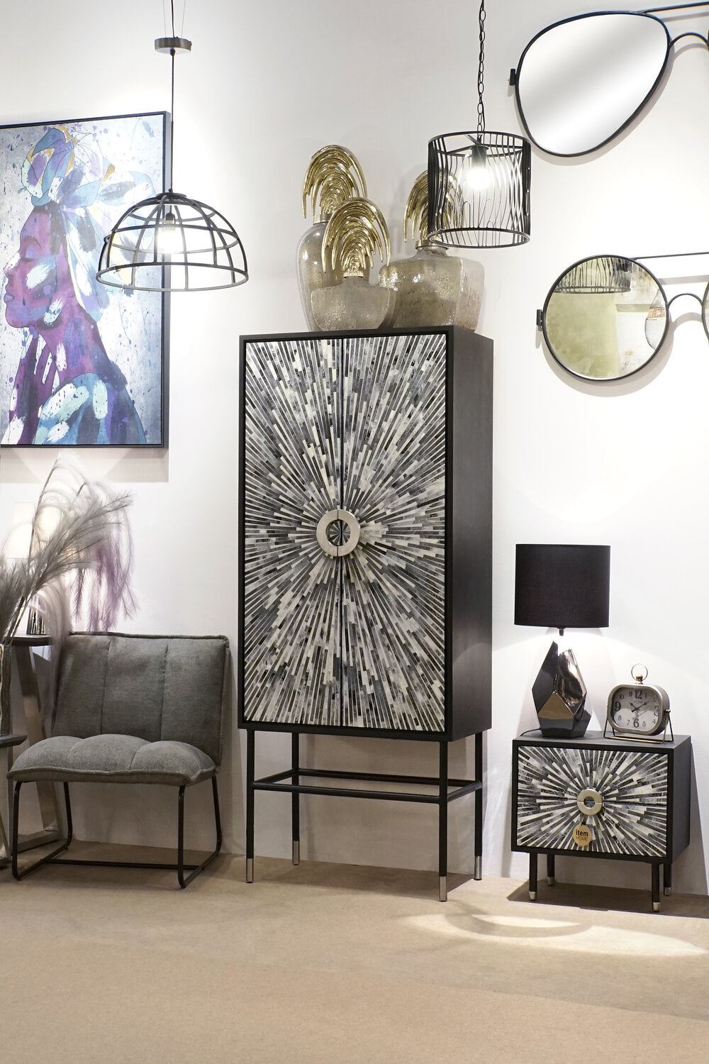 LAMPARA TECHO METAL 30X30X28 NEGRO