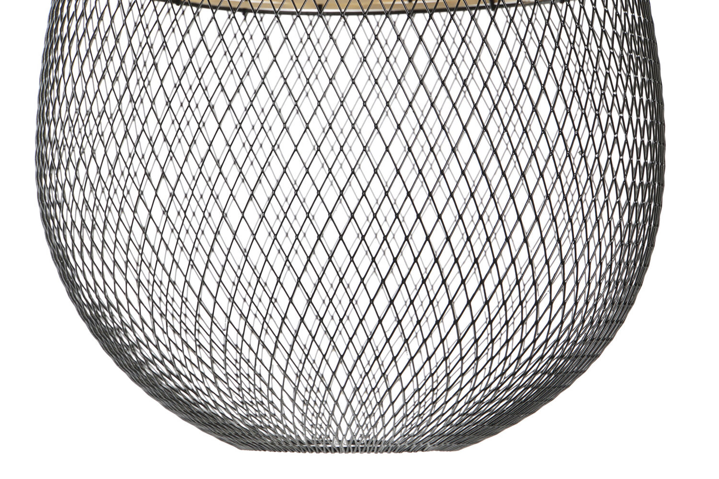 LAMPARA TECHO METAL RATAN 32X32X43 NEGRO