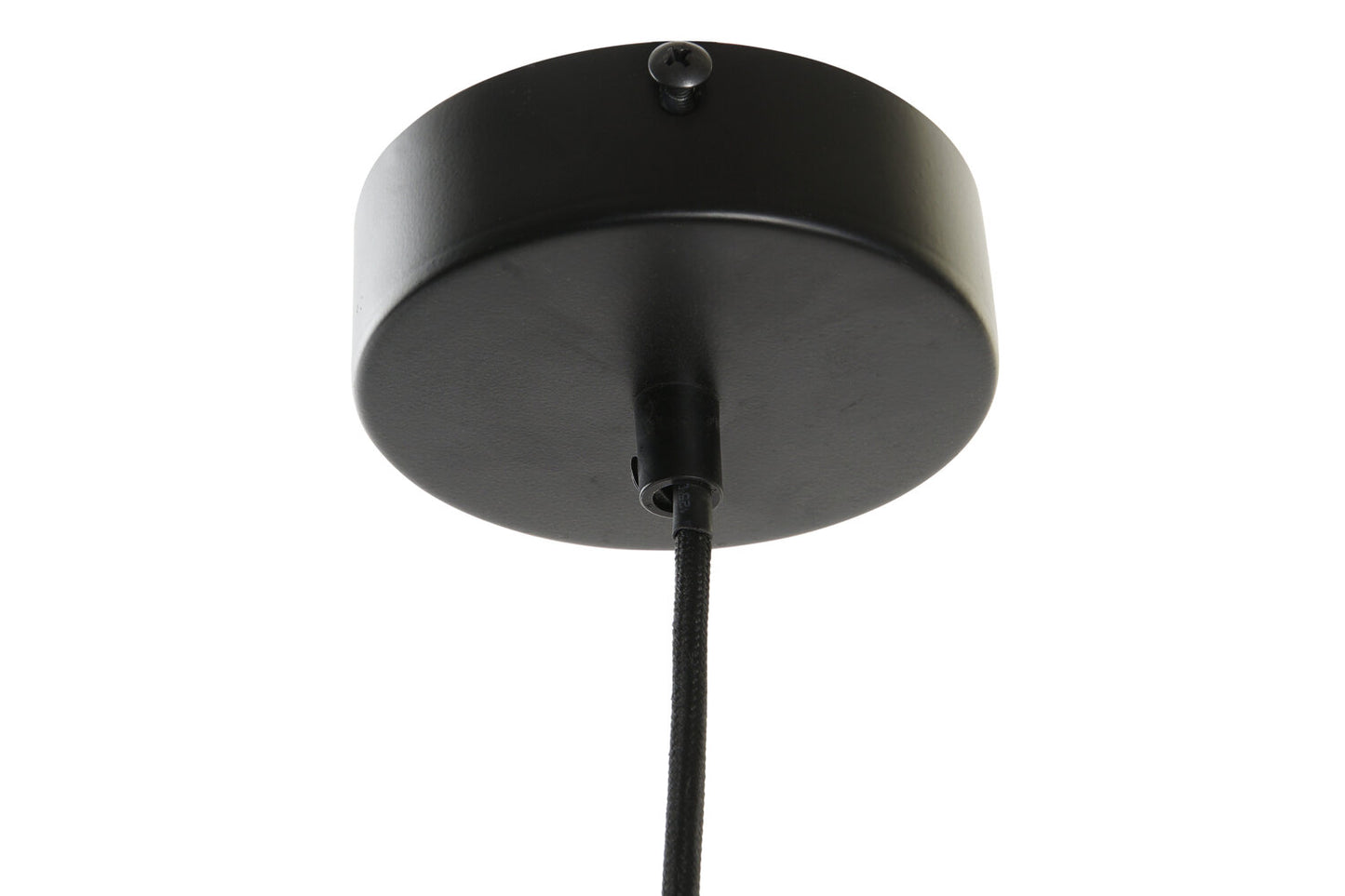 LAMPARA TECHO METAL RATAN 32X32X43 NEGRO