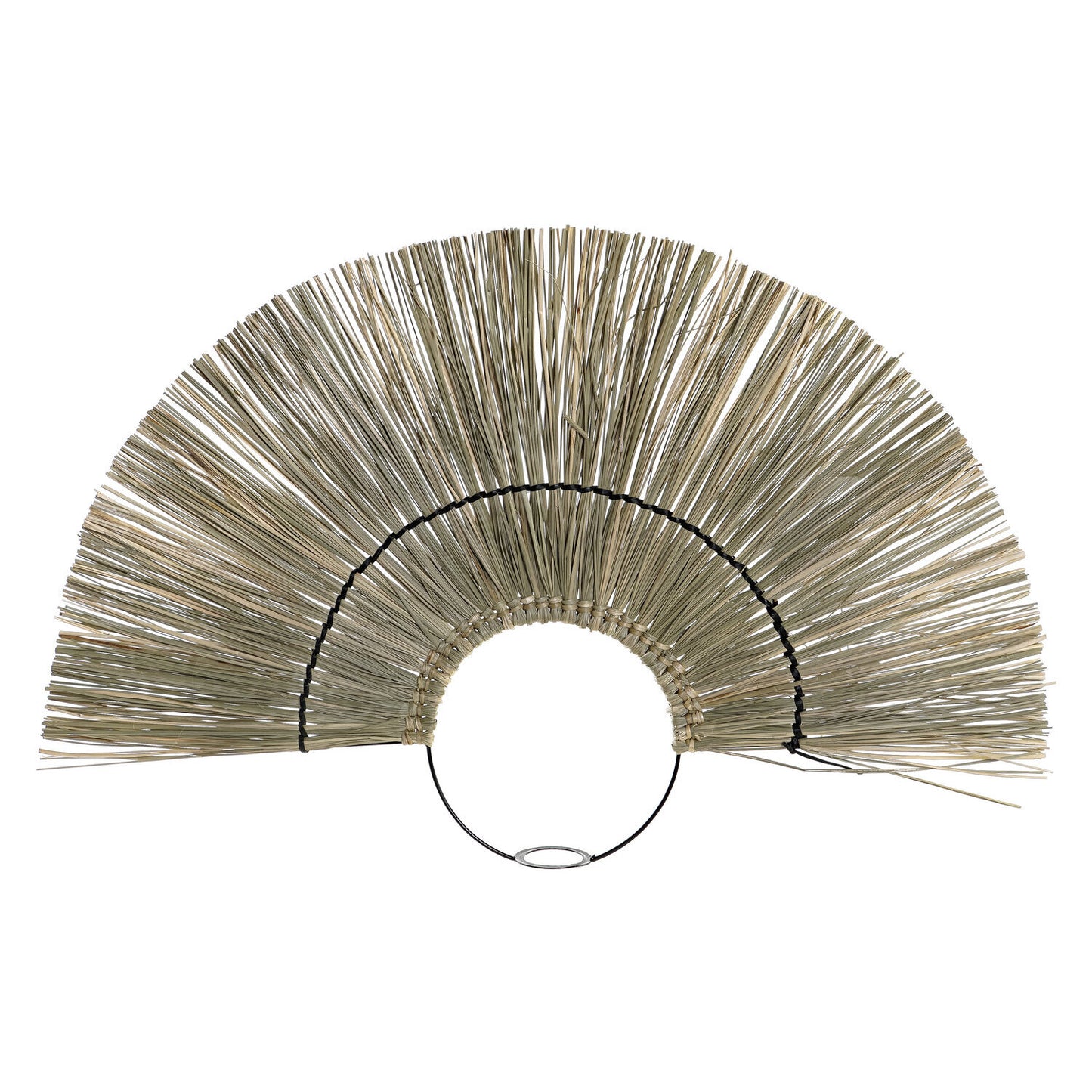 PANTALLA FIBRA METAL 70X6X45 NATURAL MARRON