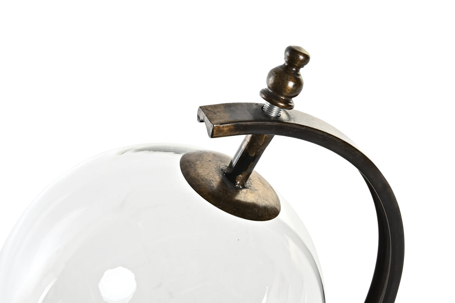 LAMPARA SOBREMESA METAL CRISTAL 25X20X36 BOLA