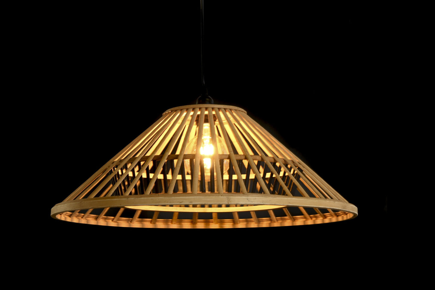LAMPARA TECHO BAMBU 60X60X26 NATURAL MARRON