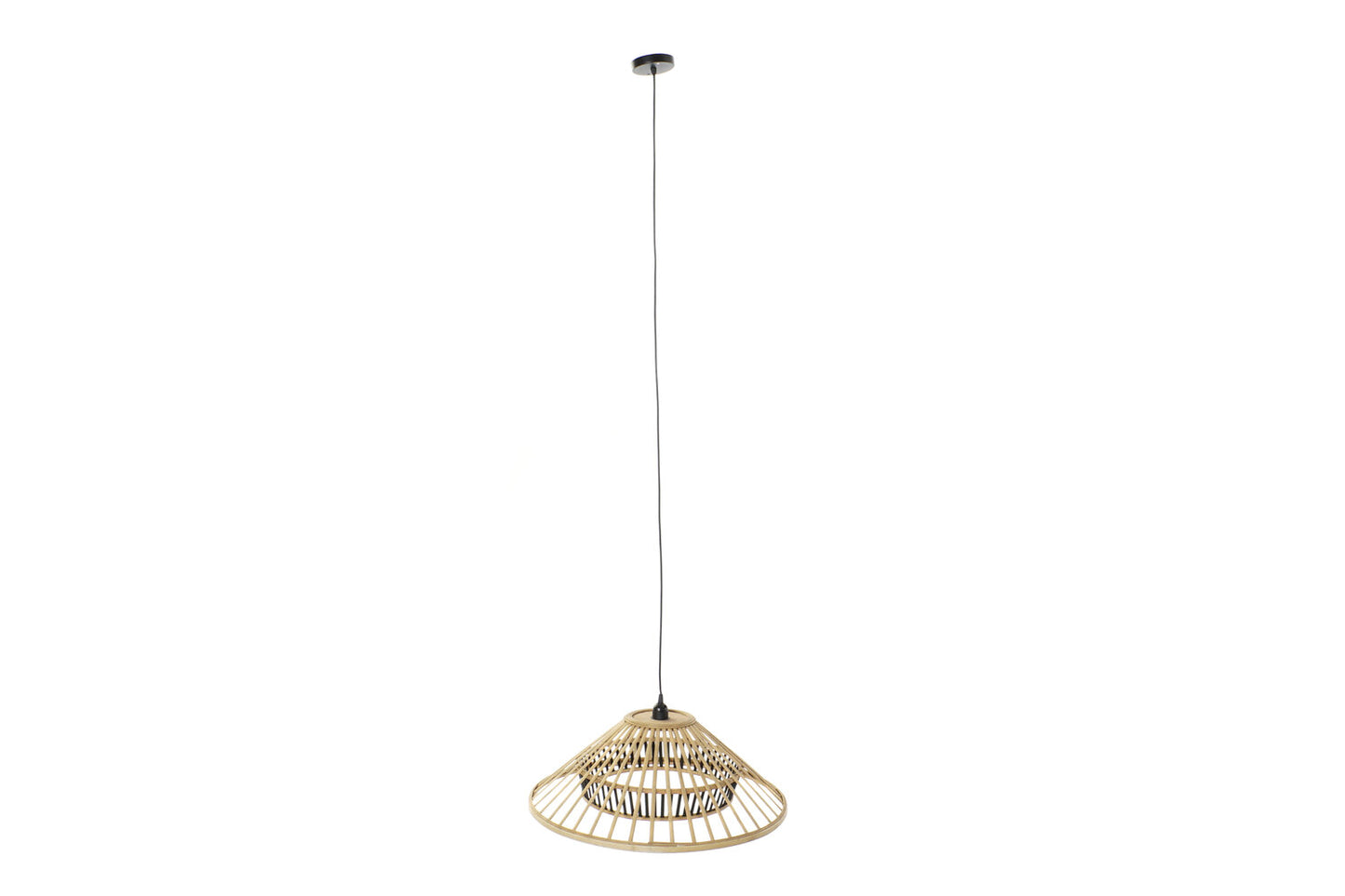 LAMPARA TECHO BAMBU 60X60X26 NATURAL MARRON