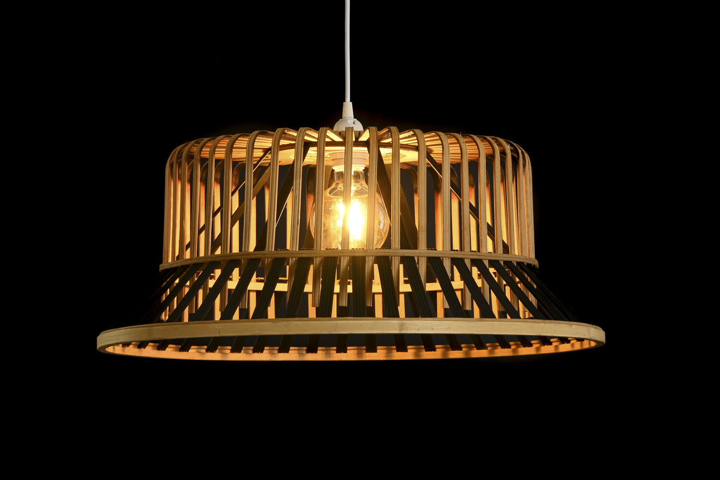 LAMPARA TECHO BAMBU 60X60X30 NATURAL MARRON