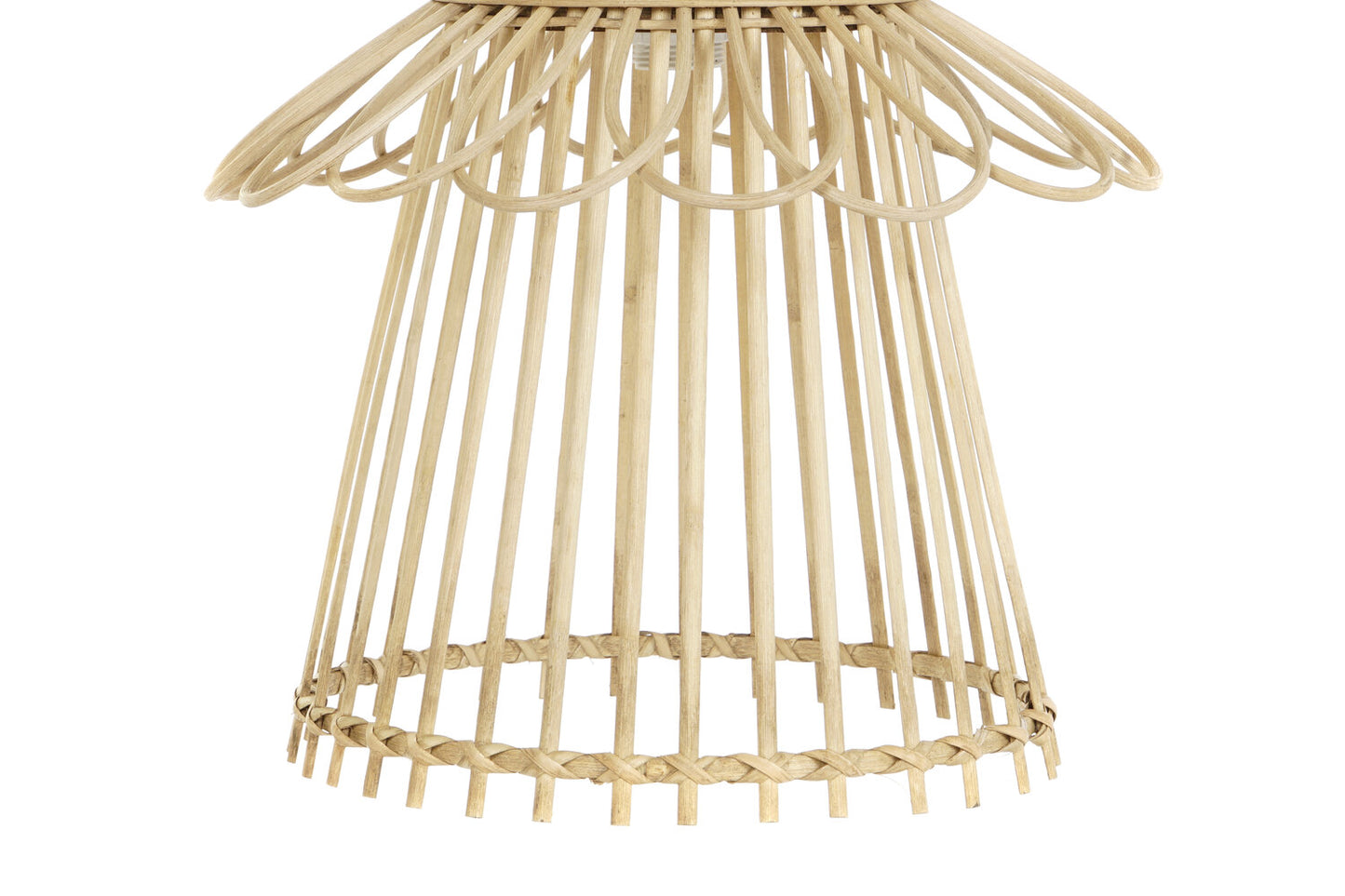 LAMPARA TECHO RATAN 40X40X46 NATURAL MARRON