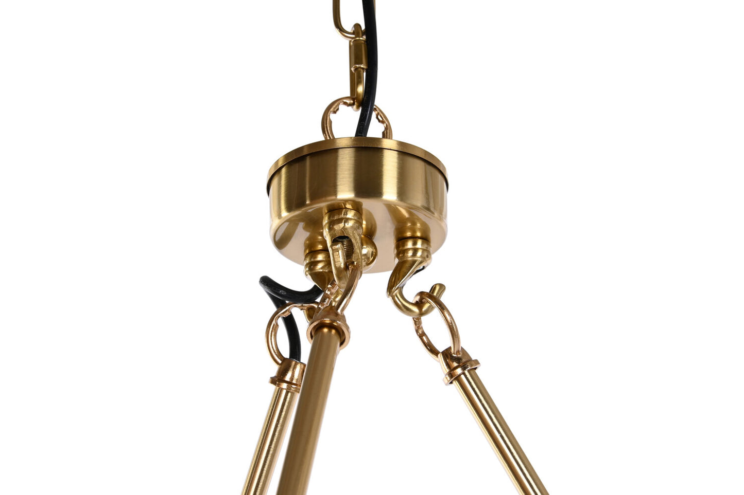 LAMPARA TECHO METAL CRISTAL 66X66X60 DORADO