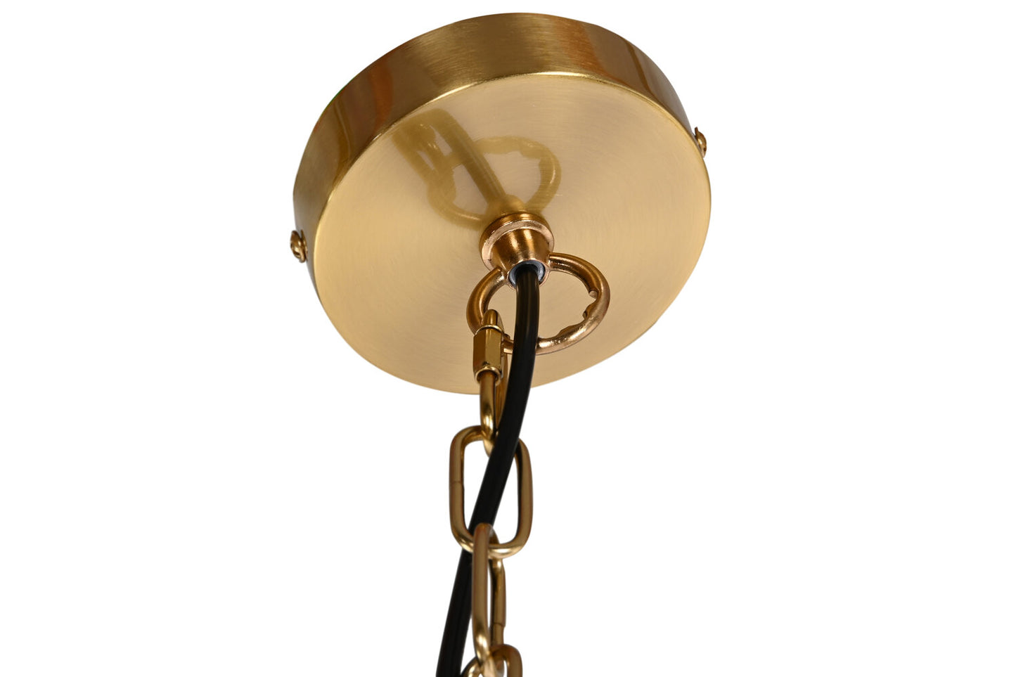 LAMPARA TECHO METAL CRISTAL 66X66X60 DORADO