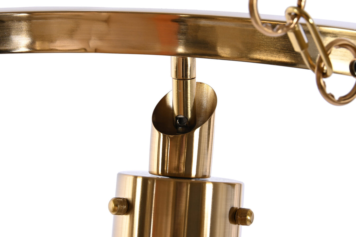 LAMPARA TECHO METAL CRISTAL 66X66X60 DORADO