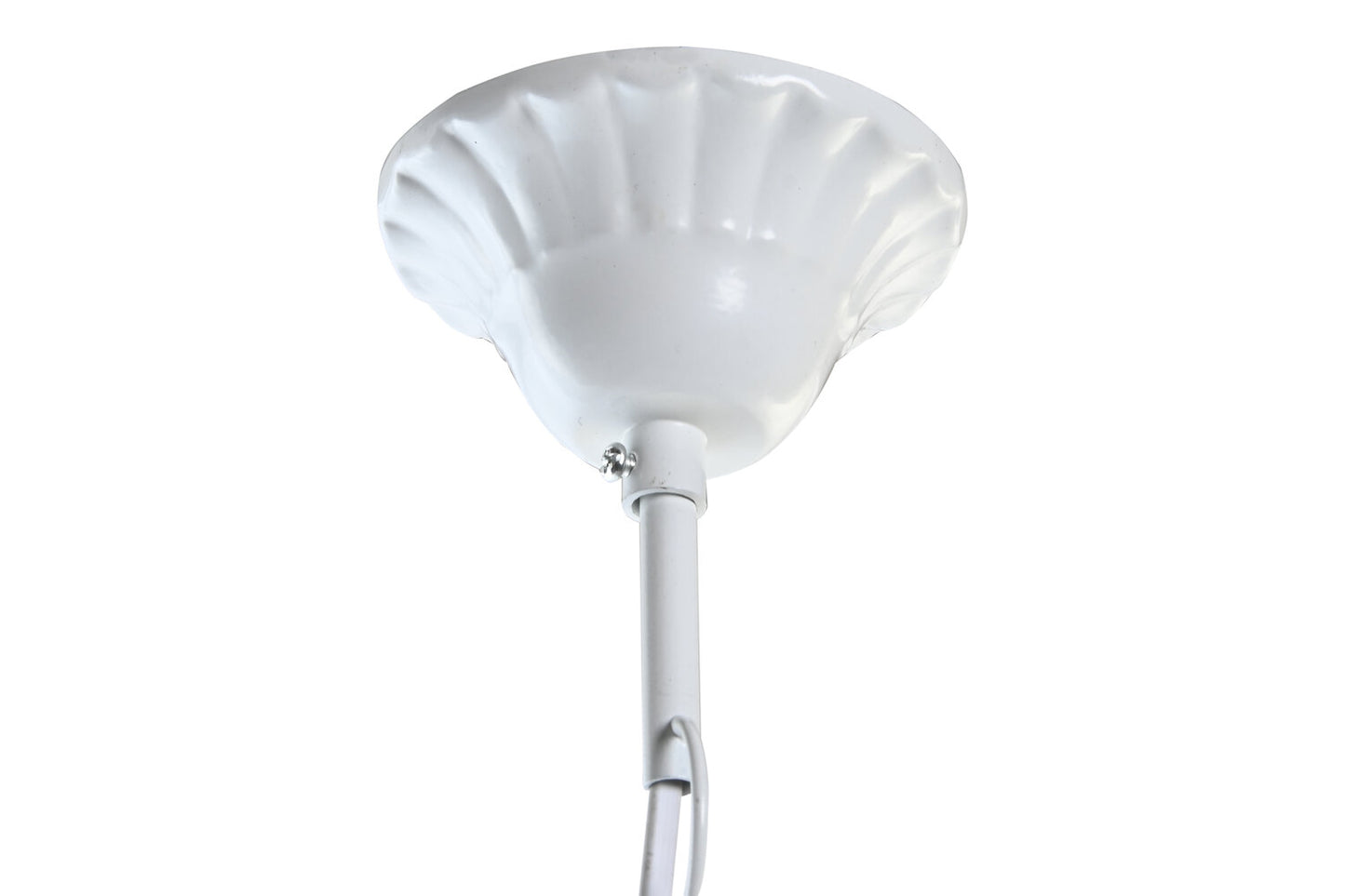 LAMPARA TECHO METAL ACRILICO 28X28X44 FLOR BLANCO