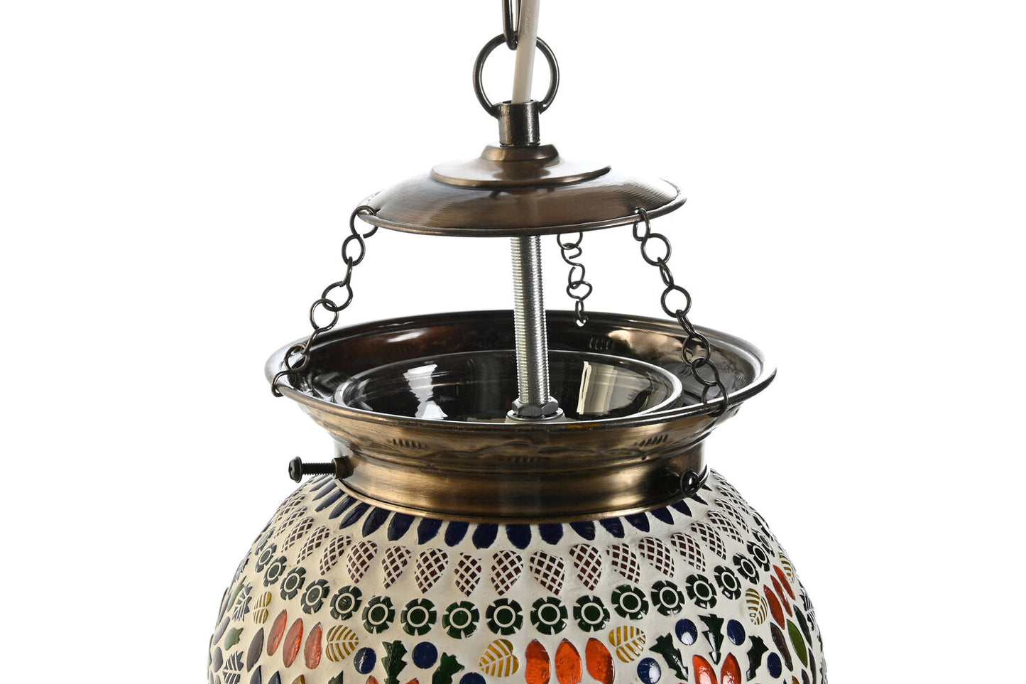 LAMPARA TECHO CRISTAL METAL 20X20X28 MOSAICO