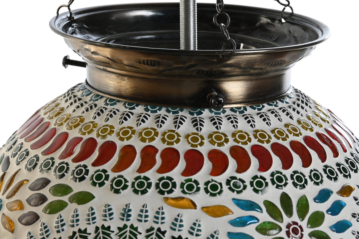 LAMPARA TECHO CRISTAL METAL 25X25X30 MOSAICO