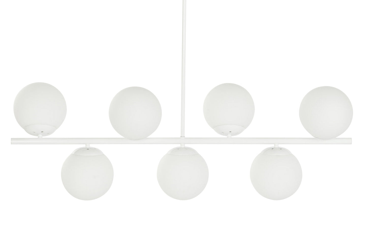 LAMPARA TECHO METAL CRISTAL 98X21X22 BOLAS BLANCO