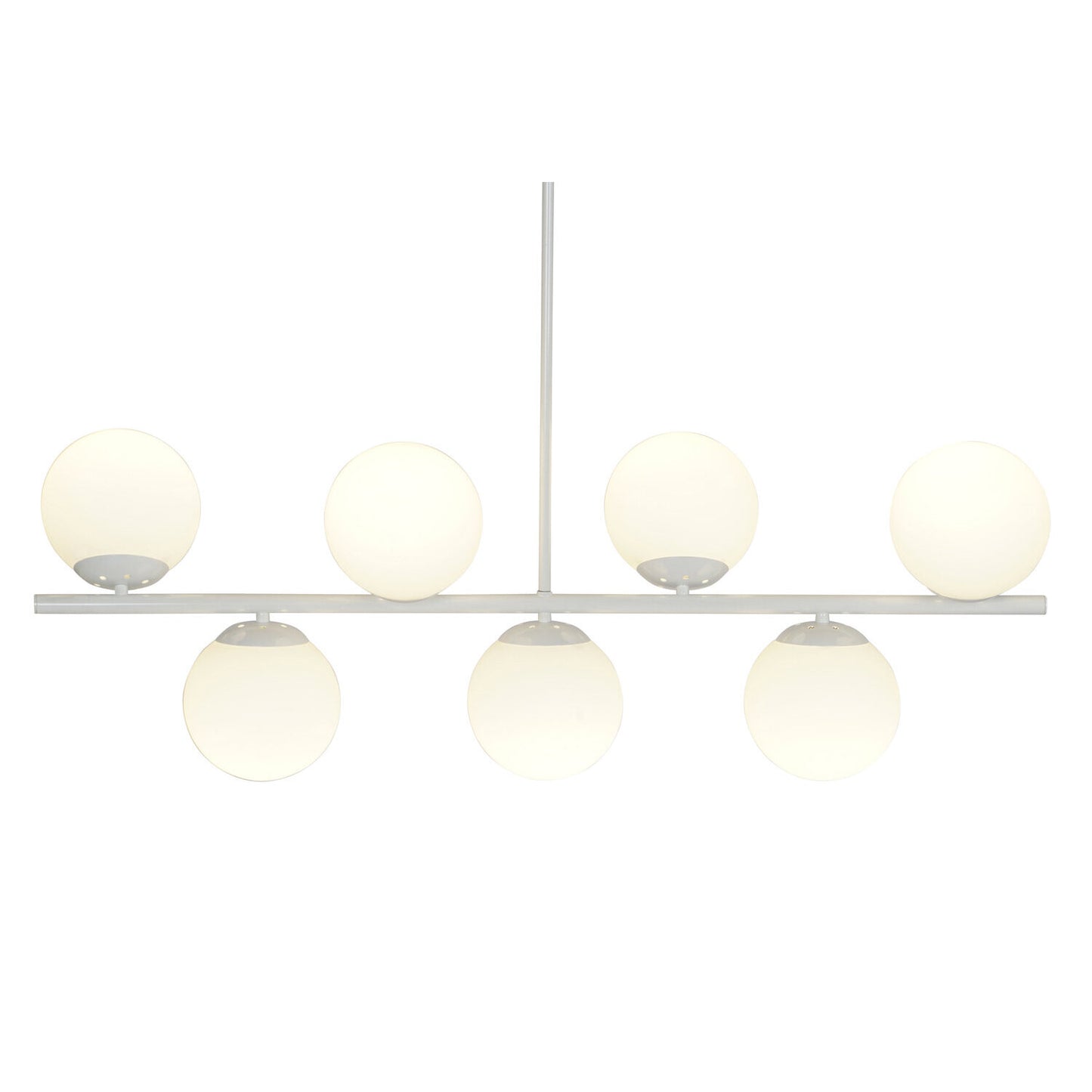 LAMPARA TECHO METAL CRISTAL 98X21X22 BOLAS BLANCO